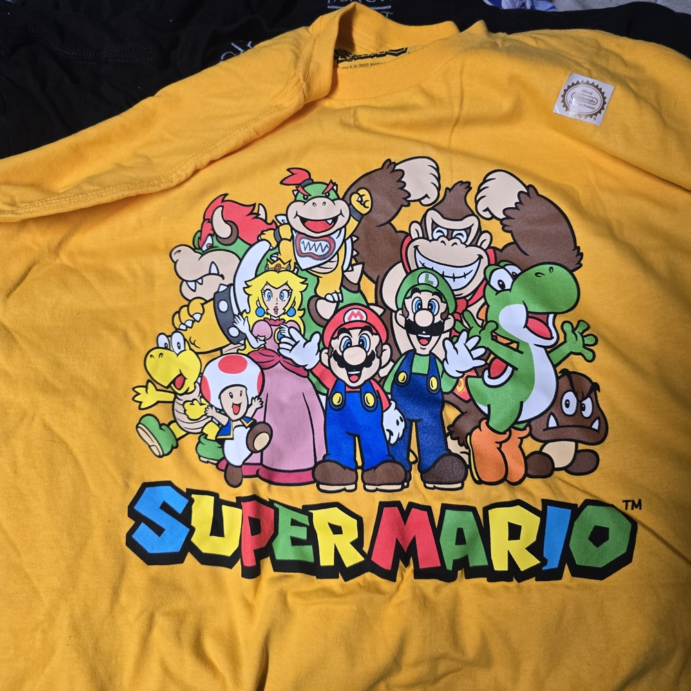 Nintendo Yellow Super Mario Men's Shirt